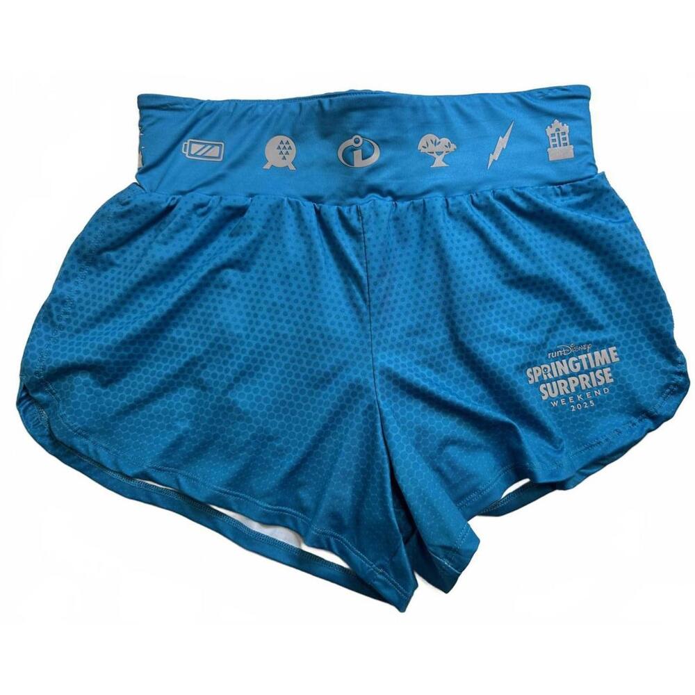 runDisney 2025 Springtime Surprise Weekend Blue/Green Running Shorts Size S